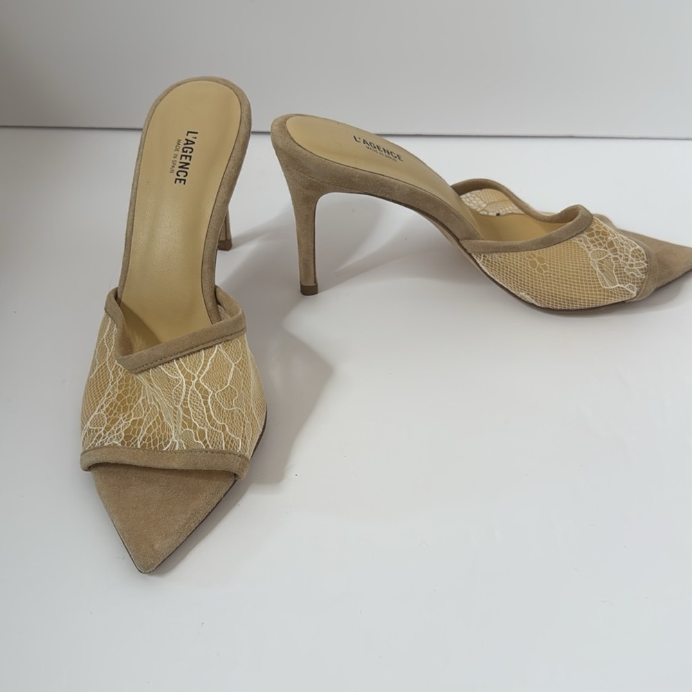 New L’AGENCE Corinne Pointed Toe Mule Heels (Size 38) - Picture 7 of 7